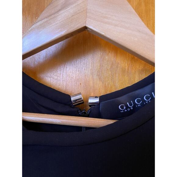 Gucci Avant Garde Midi Sheath Dress 90s Minimalist Bodycon Knot Jersey Y2K Sz S - Picture 5 of 15